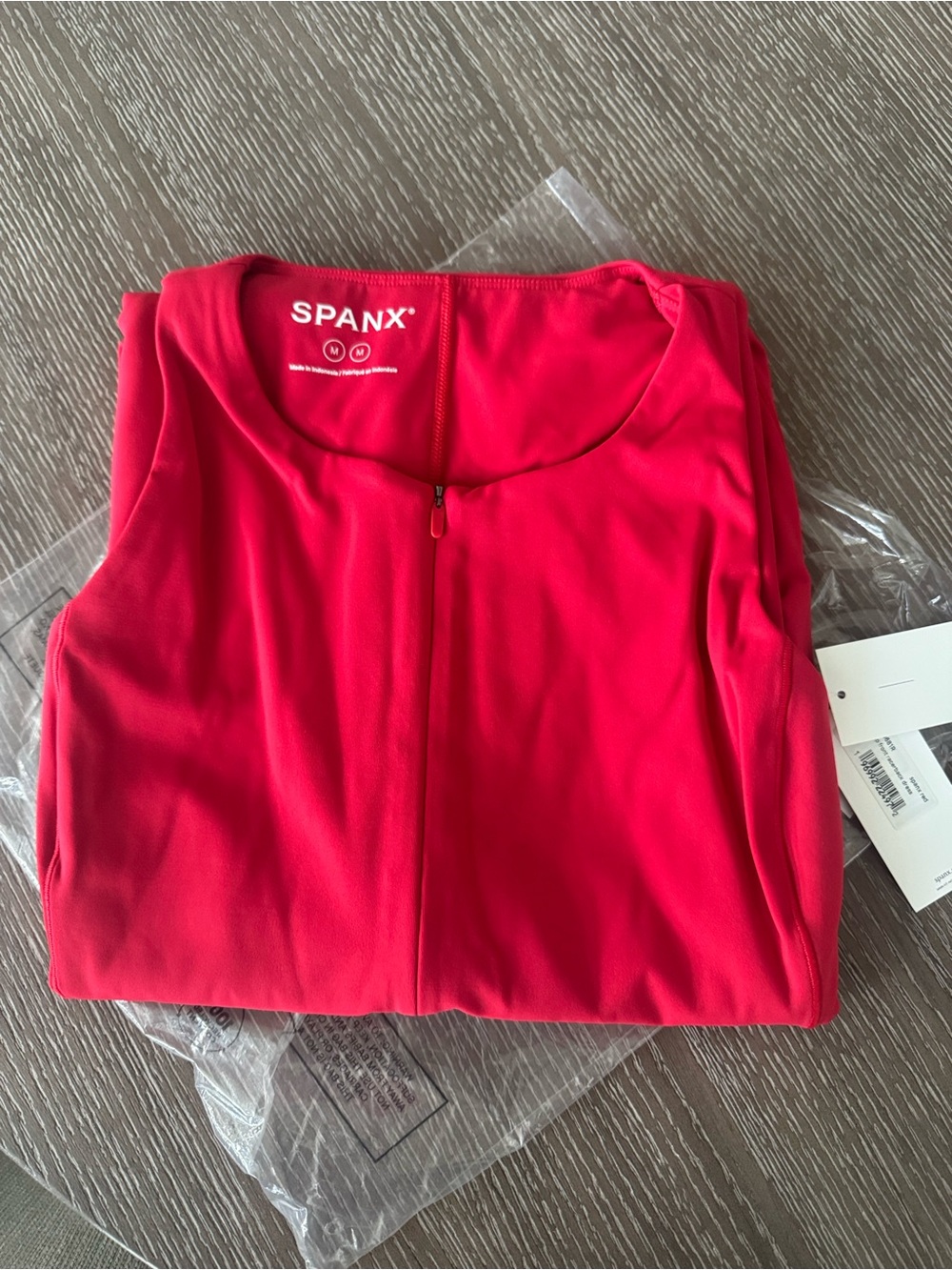 SPANX SHAPE™ RED GET MOVING ZIP FRONT DRESS - Picture 5 of 16